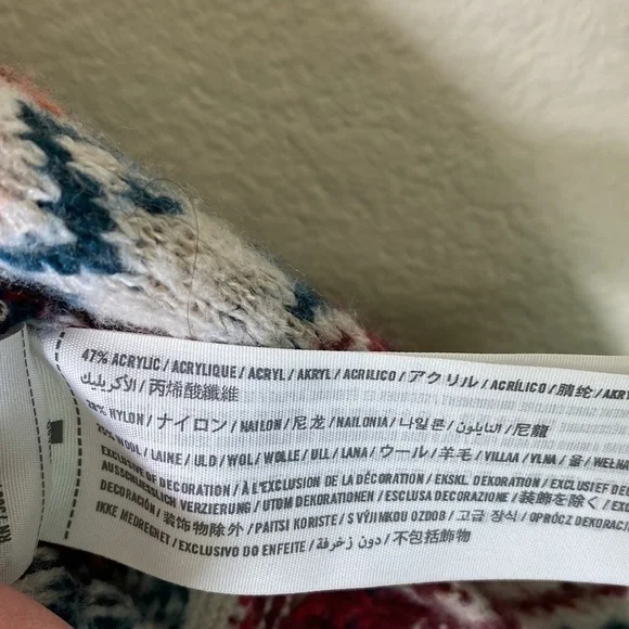 Abercrombie & Fitch winter crew neck sweater Sz small stretchy - Picture 4 of 5